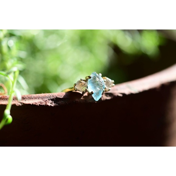 raw diamond ring, unique diamond ring, rough diamond ring, uncut diamond…